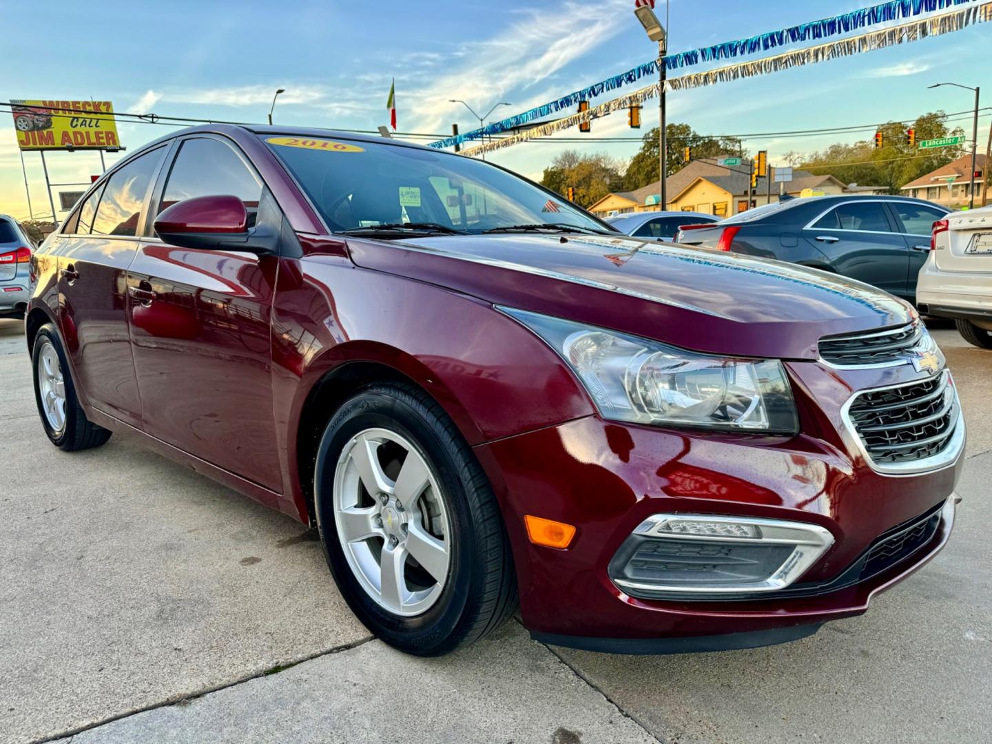 2016 RED /Gray CHEVROLET CRUZE LIMITED 1LT 1LT Auto 4dr Sedan w/1SD (1G1PE5SB1G7) with an 1.4L I4 Turbocharger engine, Automatic 6-Speed transmission, located at 5900 E. Lancaster Ave., Fort Worth, TX, 76112, (817) 457-5456, 0.000000, 0.000000 - This is a 2016 Chevrolet Cruze Limited 1LT Auto 4dr Sedan w/1SD that is in excellent condition. There are no dents or scratches. The interior is clean with no rips or tears or stains. All power windows, door locks and seats. Ice cold AC for those hot Texas summer days. It is equipped with a CD playe - Photo#8